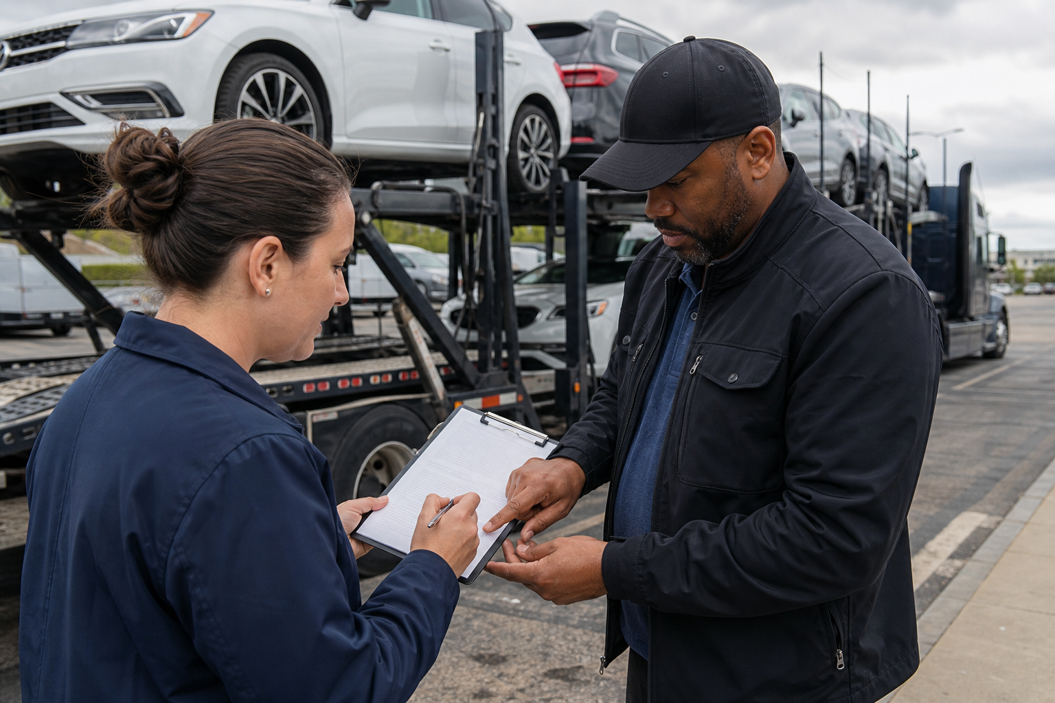 Vehicle transportation scene related to Can You Ship a Financed Car? Requirements and Tips