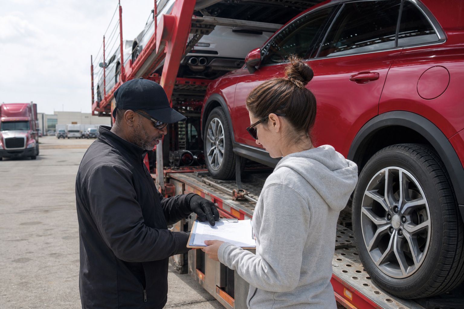 Vehicle transportation scene related to Car Shipping Bill of Lading: What to Check Before Signing