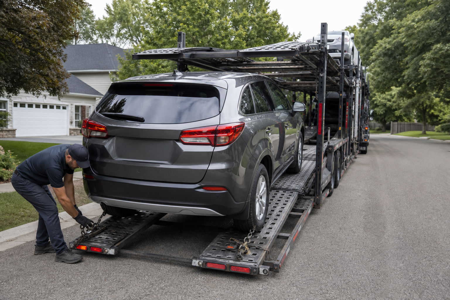 Vehicle transportation scene related to Car Shipping During a Family Move: Timing and Handoff Checklist