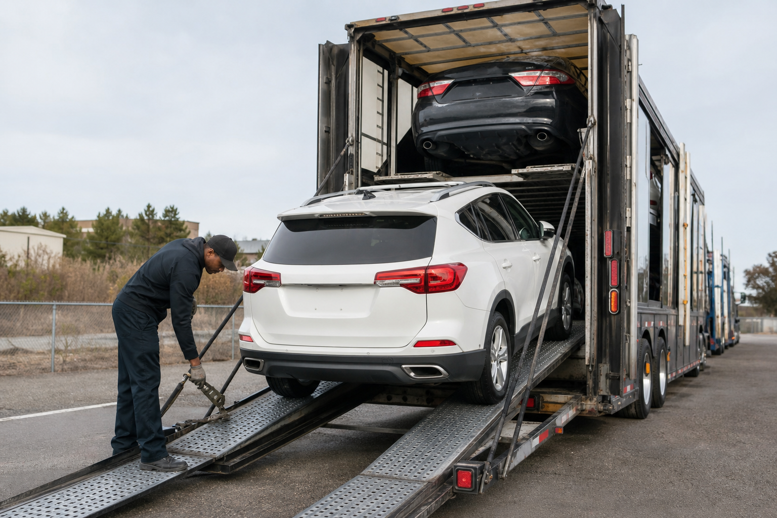 Vehicle transportation scene related to Car Shipping Refunds: Questions to Ask Before Paying a Deposit