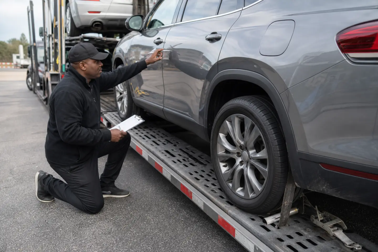 Vehicle transportation scene related to Exclusive-Use Vehicle Delivery: What to Verify Before Booking
