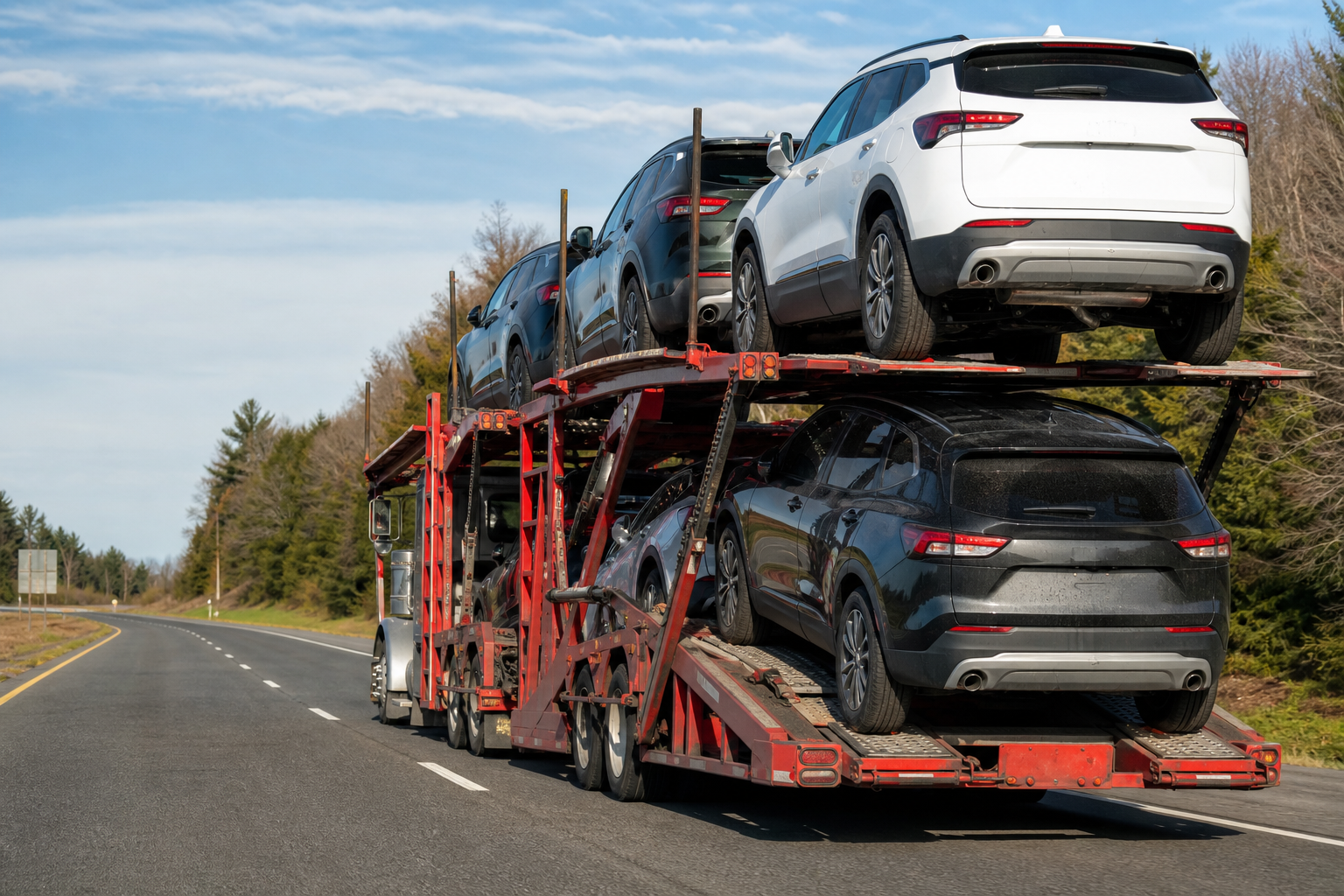 Vehicle transportation scene related to How Far in Advance Should You Book Car Shipping?