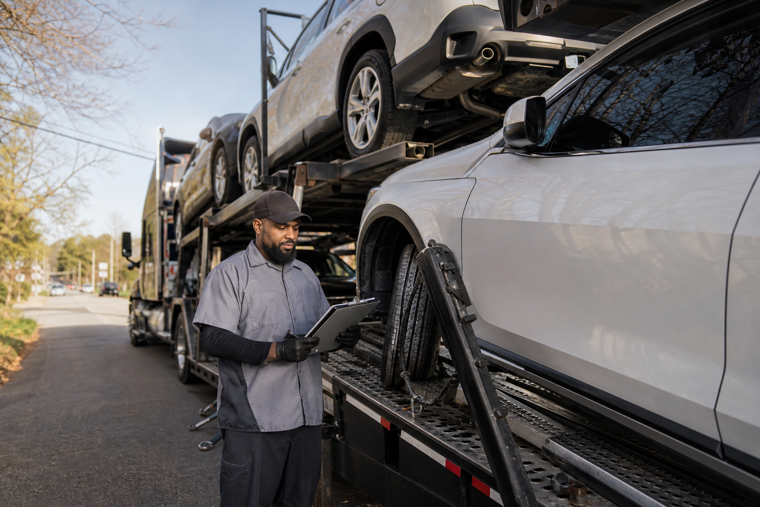 Vehicle transportation scene related to How to Read Car Shipping Reviews Before Choosing a Company