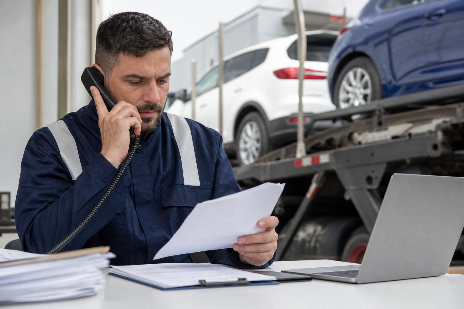 Vehicle transportation scene related to How to Reschedule a Car Shipping Pickup