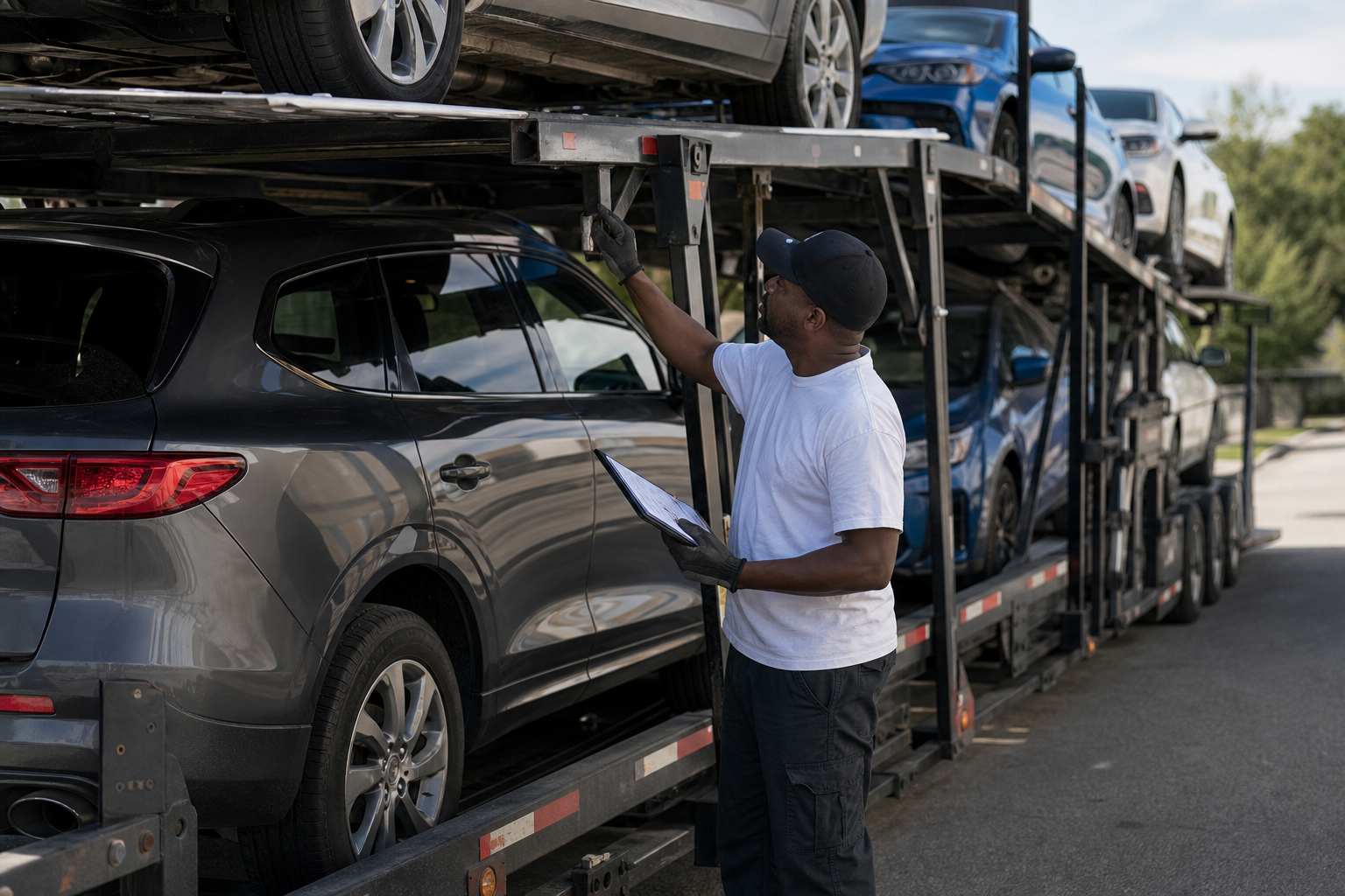 Vehicle transportation scene related to Summer Car Shipping: Demand, Timing, and Price Guide